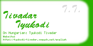 tivadar tyukodi business card